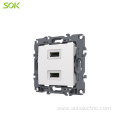 Double USB power socket durable